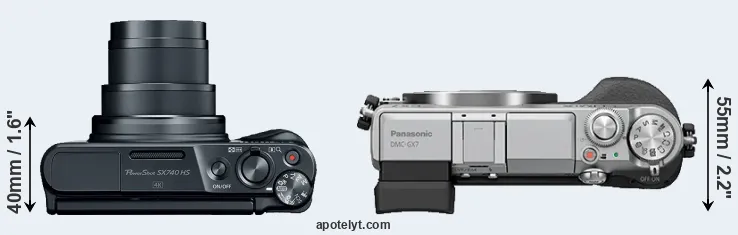 Compare SX740 versus GX7 top