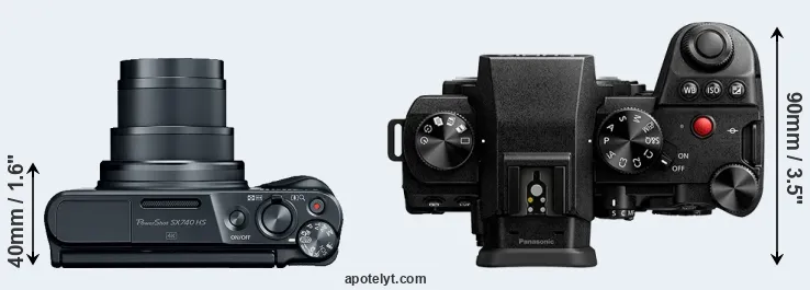 Compare SX740 versus S5 II top