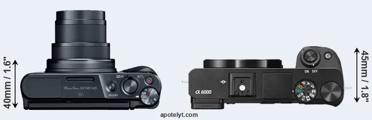 Compare SX740 versus A6000 top