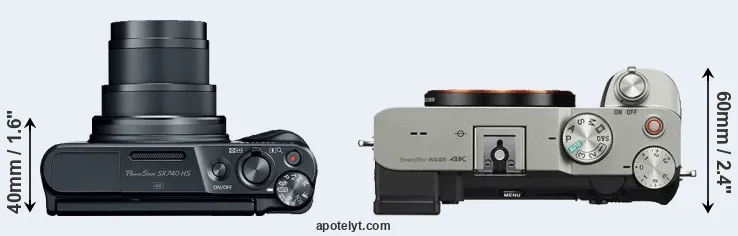Compare SX740 versus A7C top