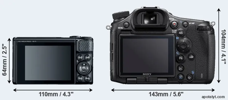 Comparison SX740 or A99 II rear