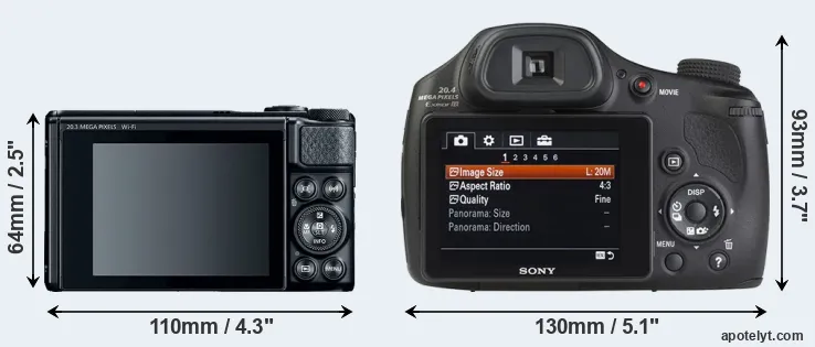 Comparison SX740 or HX350 rear