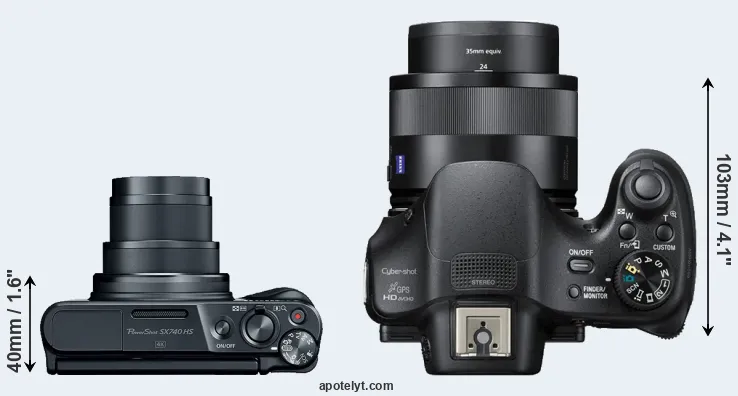 Compare SX740 versus HX400V top