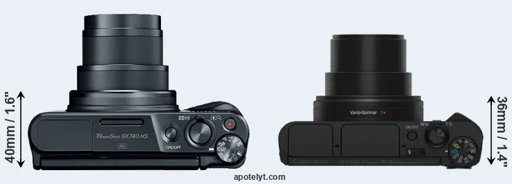 Compare SX740 versus HX80 top