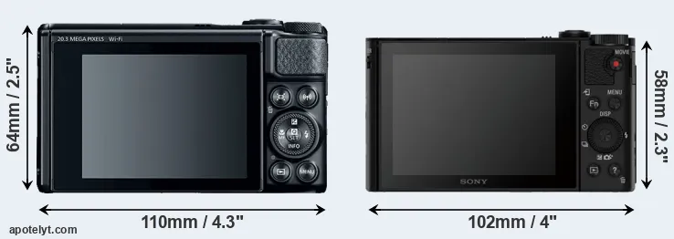 Comparison SX740 or HX90V rear
