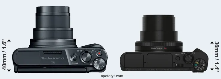 Compare SX740 versus HX90V top