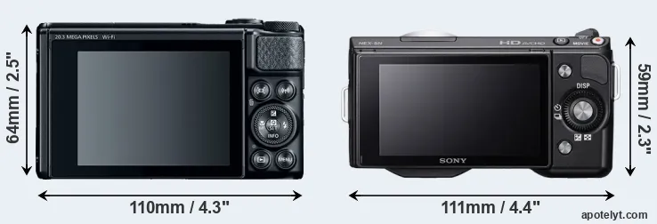 Comparison SX740 or NEX-5N rear