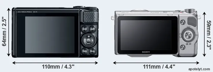 Comparison SX740 or NEX-5T rear