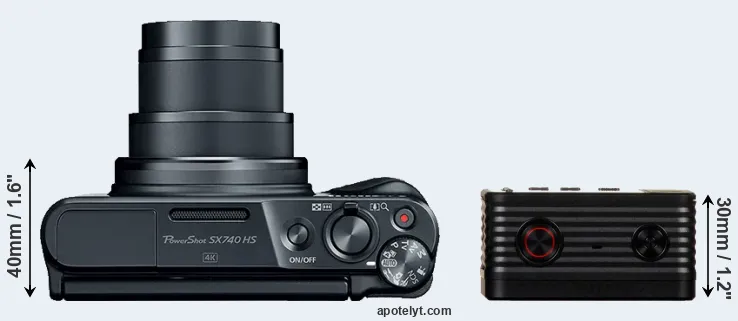 Compare SX740 versus RX0 top