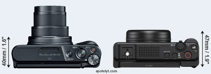 Compare SX740 versus ZV-1 II top