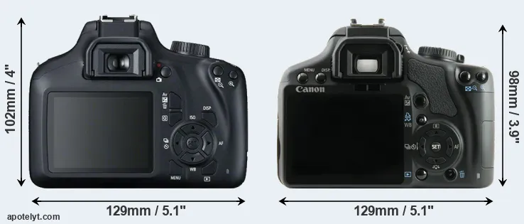 Comparison T100 or XSi rear