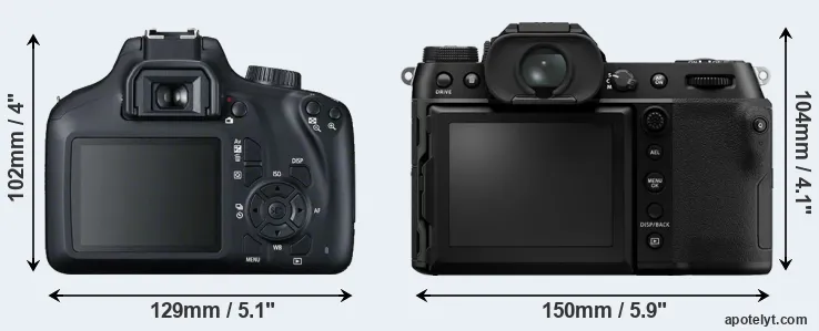 Comparison T100 or GFX 100S rear