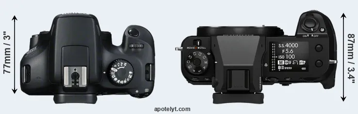 Compare T100 versus GFX 100S top