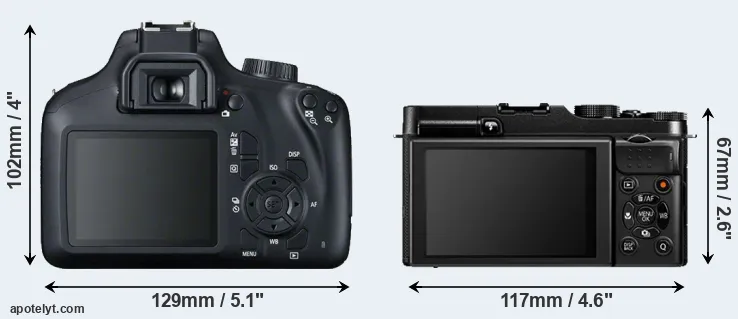 Comparison T100 or X-A1 rear