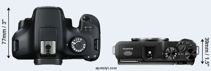 Compare T100 versus X-A1 top