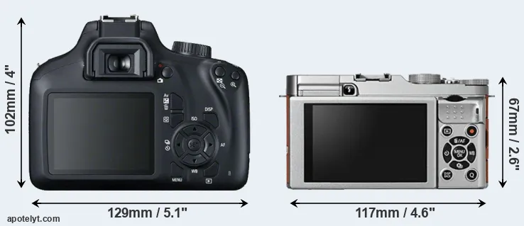 Comparison T100 or X-A2 rear