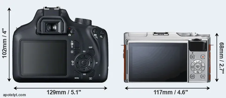 Comparison T100 or X-A5 rear