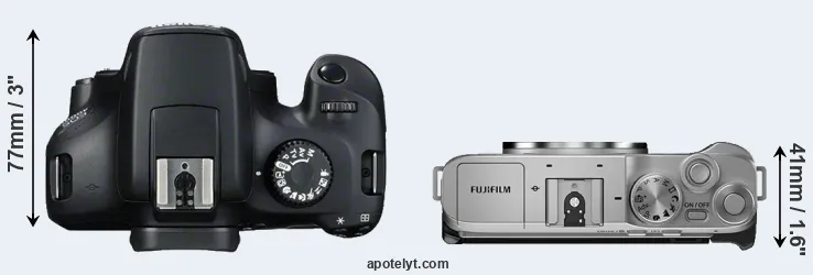 Compare T100 versus X-A7 top