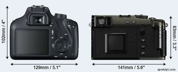 Comparison T100 or X-Pro3 rear