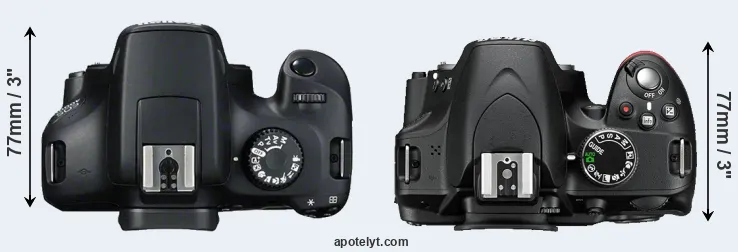 Compare T100 versus D3200 top