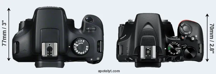 Compare T100 versus D3500 top