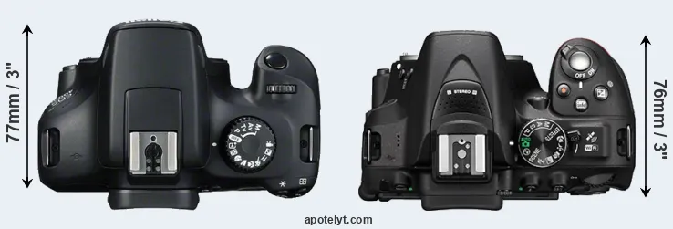 Compare T100 versus D5300 top