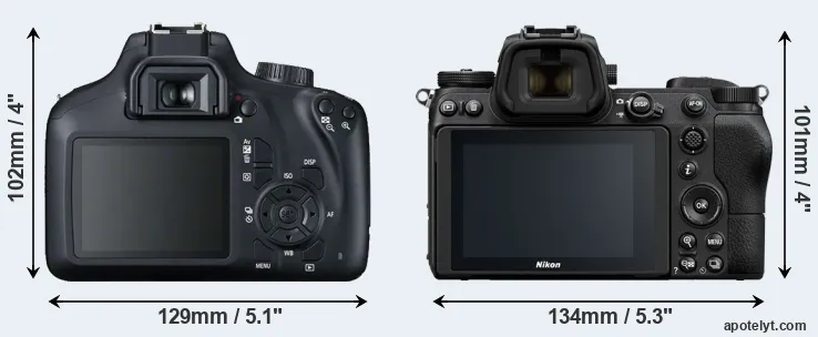 Comparison T100 or Z6 rear