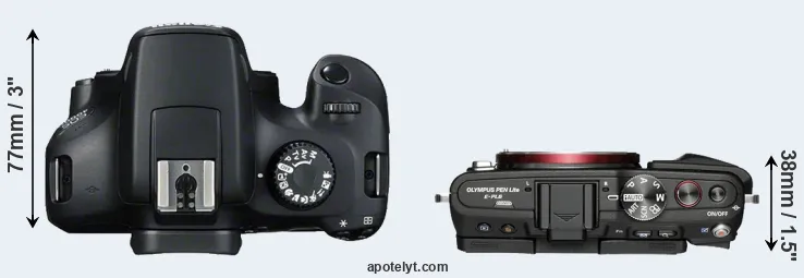 Compare T100 versus E-PL6 top
