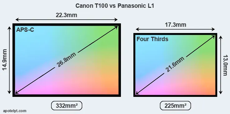 Canon T100 and Panasonic L1 sensor measures