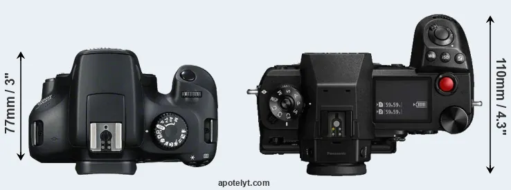 Compare T100 versus S1H top