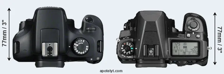 Compare T100 versus K-3 II top