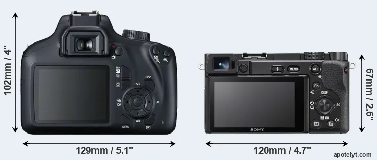 Comparison T100 or A6100 rear