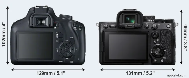 Comparison T100 or A7 IV rear