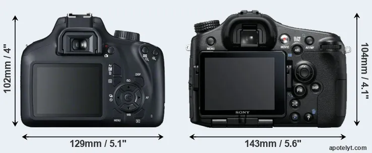 Comparison T100 or A77 rear