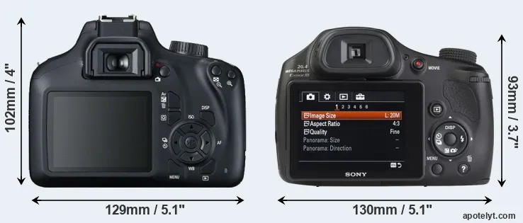Comparison T100 or HX350 rear