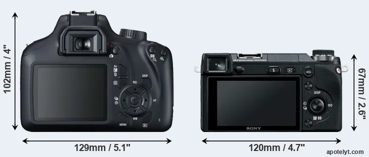 Comparison T100 or NEX-6 rear