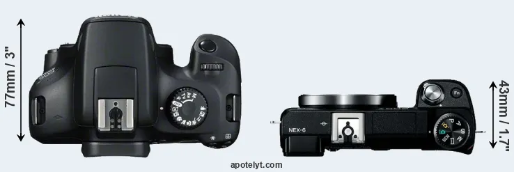 Compare T100 versus NEX-6 top
