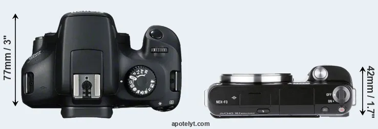 Compare T100 versus NEX-F3 top