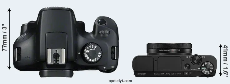 Compare T100 versus RX100 V top