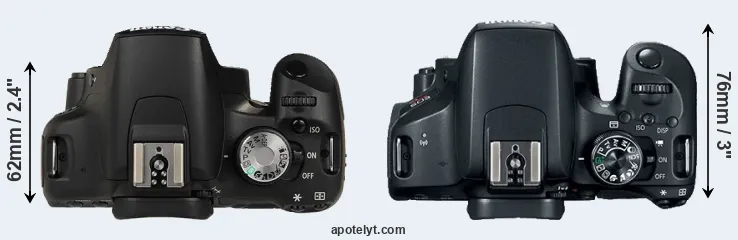 Compare T1i versus T7i top