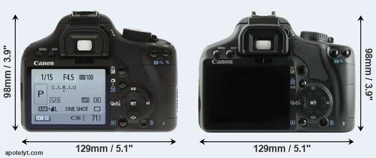 Comparison T1i or XSi rear