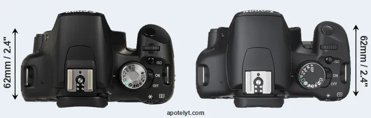 Compare T1i versus XSi top