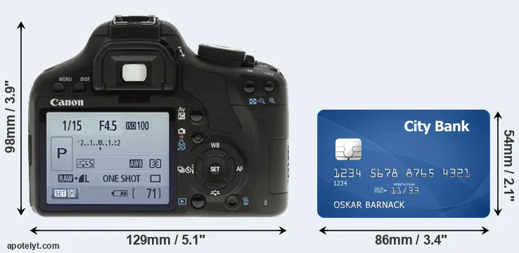 T1i and credit card rear side