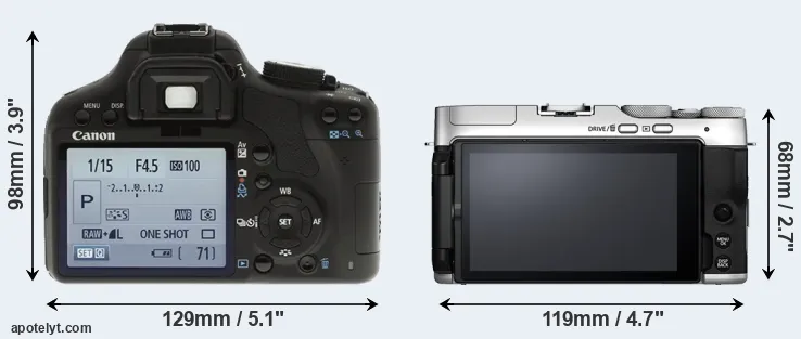 Comparison T1i or X-A7 rear