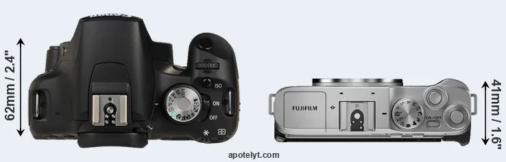 Compare T1i versus X-A7 top