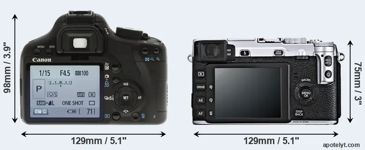 Comparison T1i or X-E1 rear