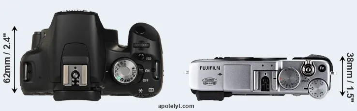 Compare T1i versus X-E1 top