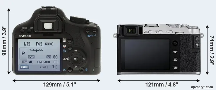 Comparison T1i or X-E3 rear