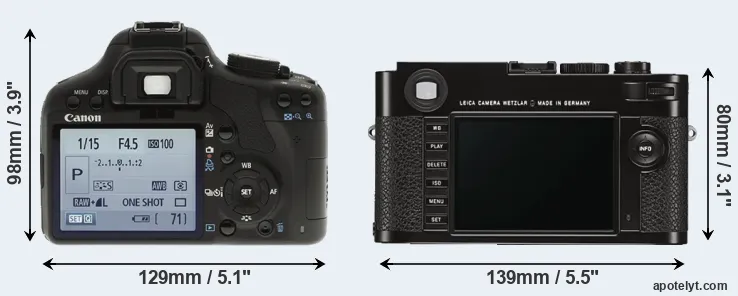 Comparison T1i or M Typ 262 rear
