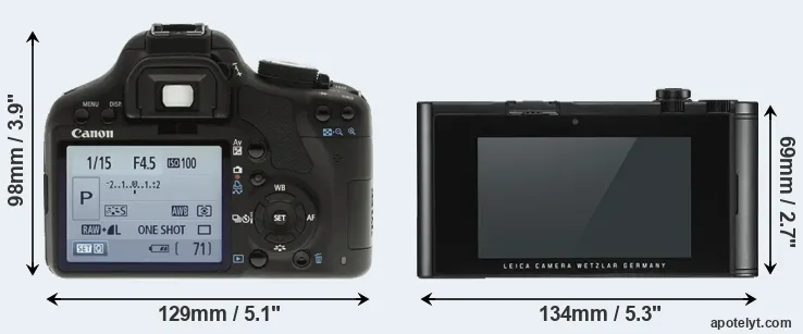 Comparison T1i or TL2 rear